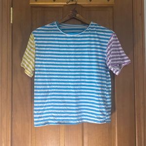 Color Block Stripped Shirt